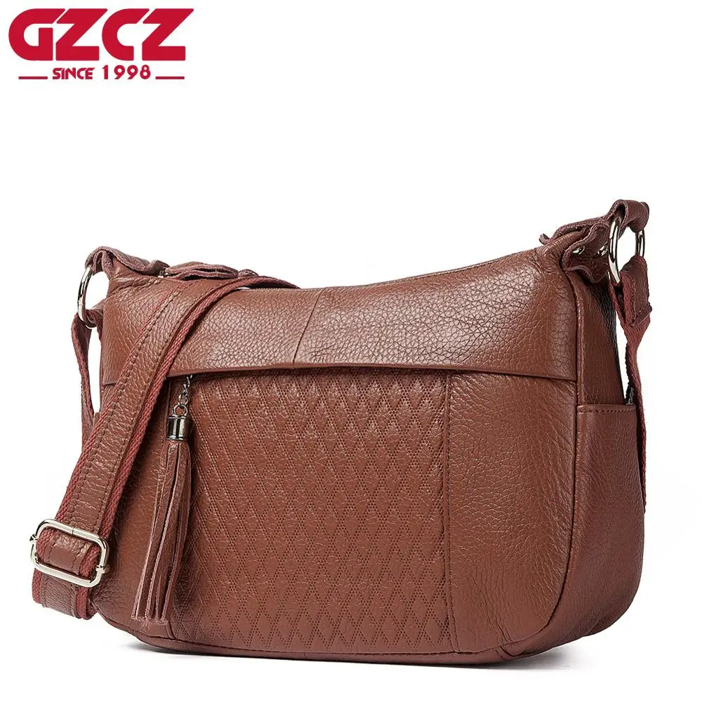 Женская кожаная сумка GCZC роскошная брендовая через плечо высокого качества 2019 |