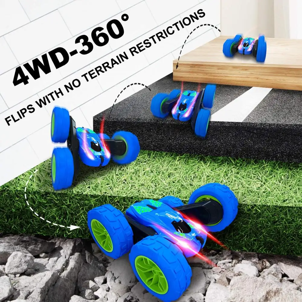 1/28 RC Stunt Car 2 4 Ghz высокоскоростное Сверкающее гусеничное транспортное средство с