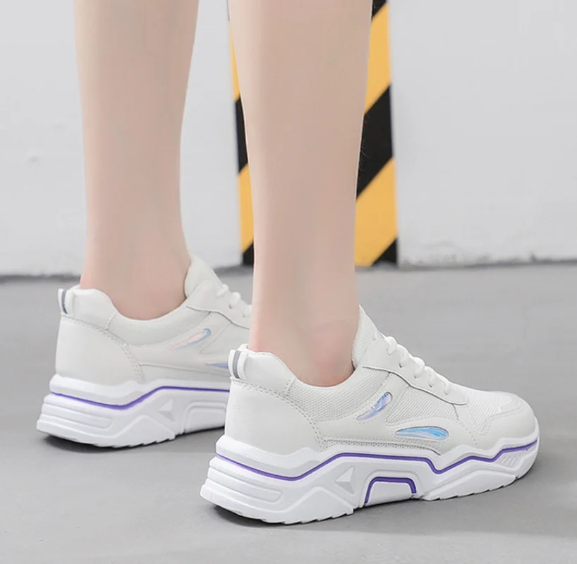 Женская Удобная обувь для бега Розовые кроссовки на массивной платформе LL-35