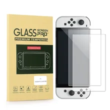 For Nintendo Switch OLED Console Tempered Glass Screen Protector Hard Packing Scratch Proof