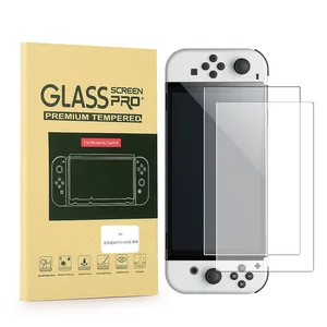 for nintendo switch oled console tempered glass screen protector hard packing scratch proof free global shipping
