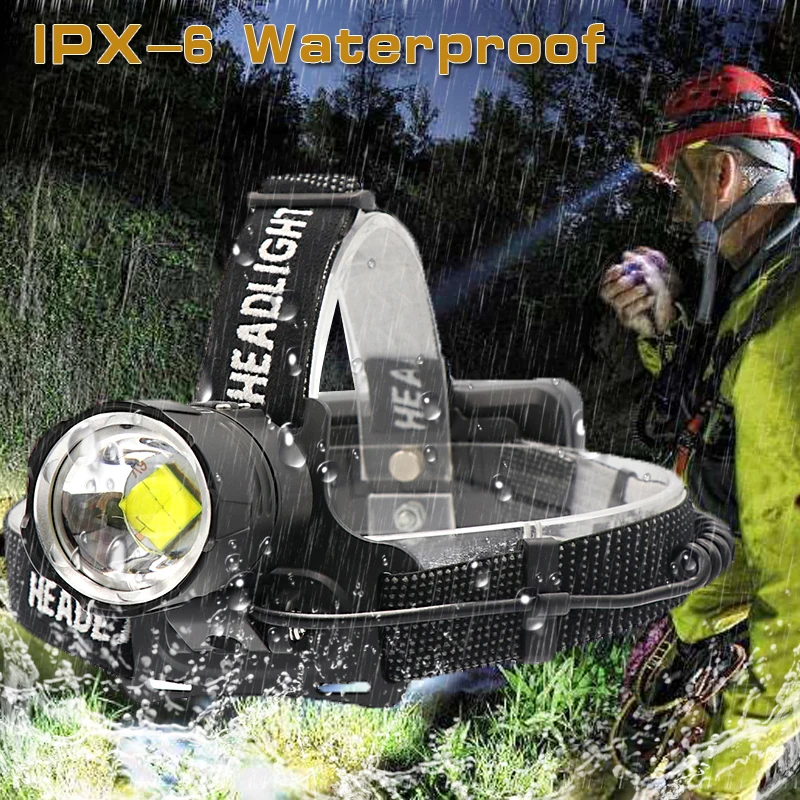 

powerful Led headlamp 70000lm XHP70.2 Headlight zoom head lamp flashlight torch Lanter for outdoor camping,Use 3*18650 battery