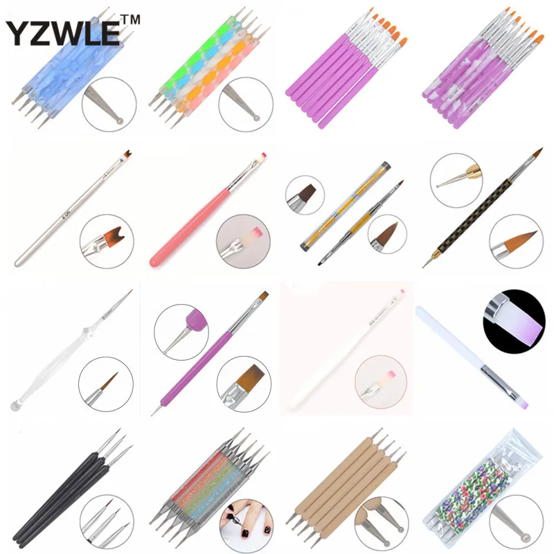 

21 Different Styles DIY Nail Art Acrylic UV Gel Design Brush Painting Drawing Pen Tips Tools Kit (L01-21)