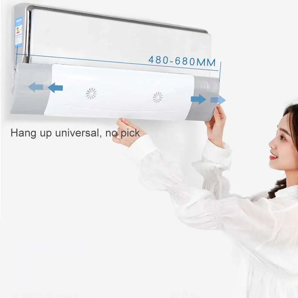 Регулируемый телескопический дефлектор кондиционера ветровой щит анти-прямой