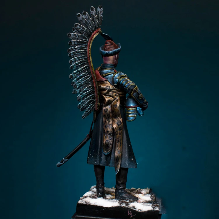 Масштаб 1/24 Неокрашенная полимерная Коллекционная Фигурка Hussar