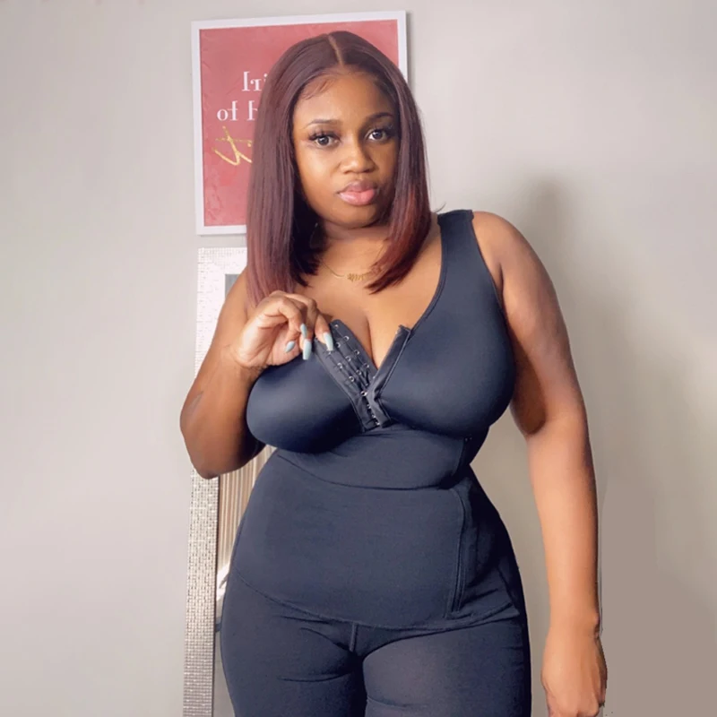 High Compression Shapewear With Hook And Eye Front Closure shaper Adjustable Bra Slimming Bodysuit Fajas Reductoras Y Modeladora