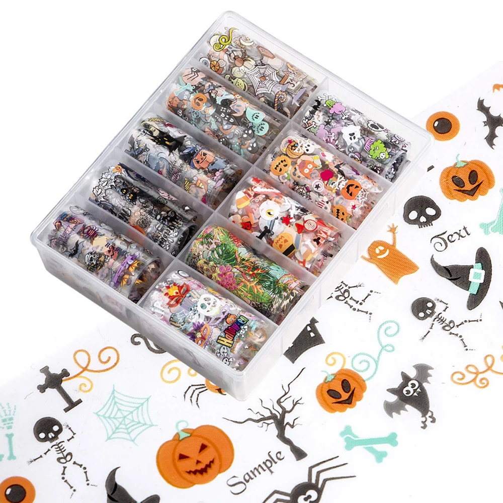 10 шт./кор. нейл-арта рождественские украшения цветная клейкая бумага со снежным