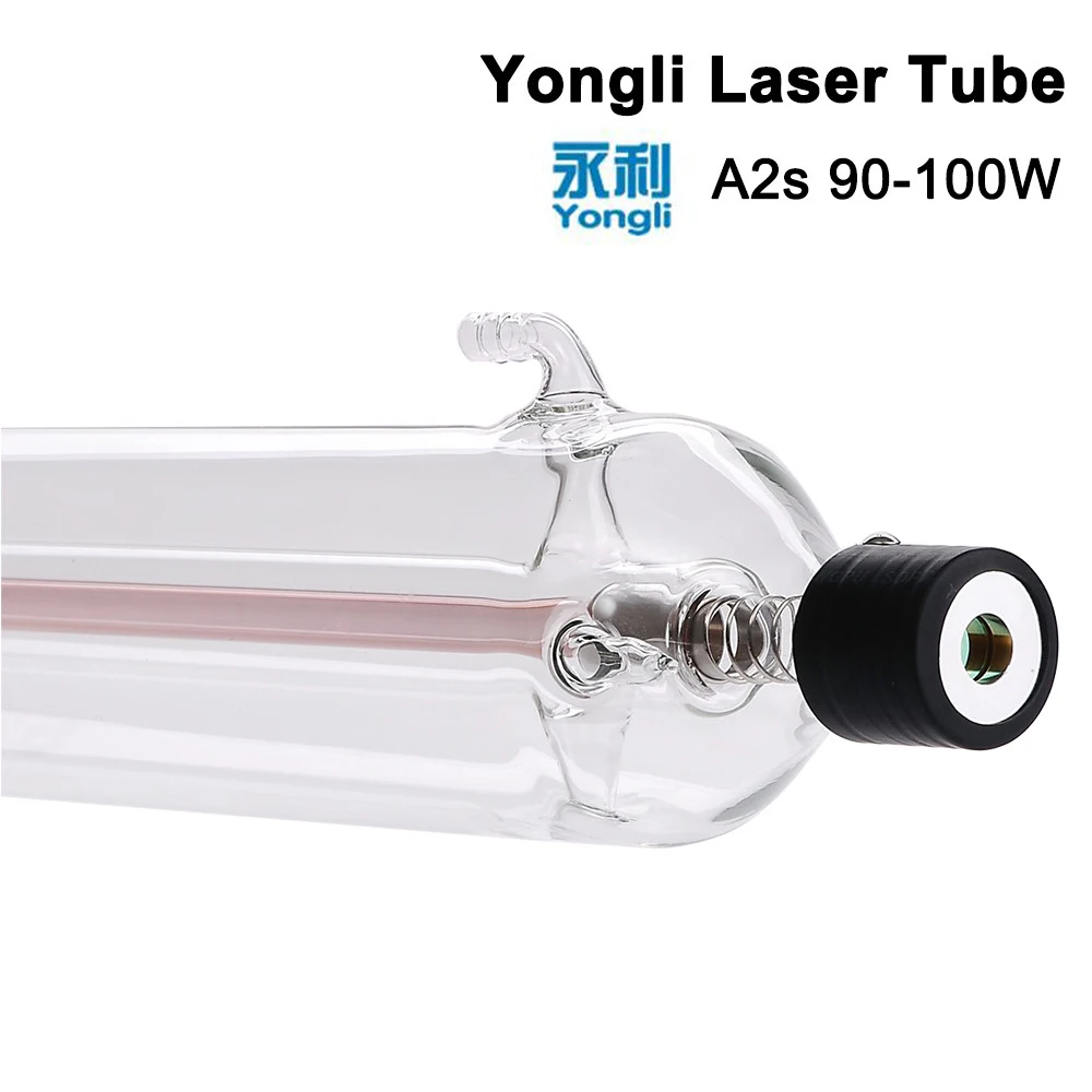 Yongli A2s 90W CO2 лазерная трубка Длина 1250 Dia.80mm для Лазерная гравировальная и режущая