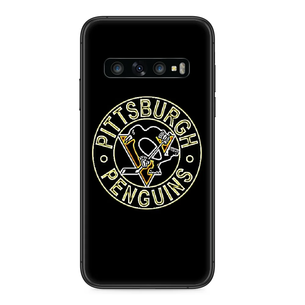 Подарочный чехол Pittsburgh Пингвин для телефона Samsung Galaxy S 10 20 3 4 5 6 7 8 9 Plus E Lite Uitra Черный