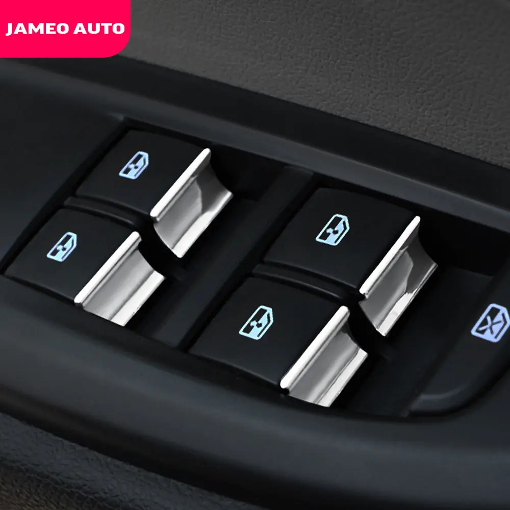 Jameo Auto 7Pcs/Set Car Windows Lift Button Trim for Chevrolet Cruze Sedan Hatchback 2009-2014 Malibu 2012-2015 Trax 2014-2019