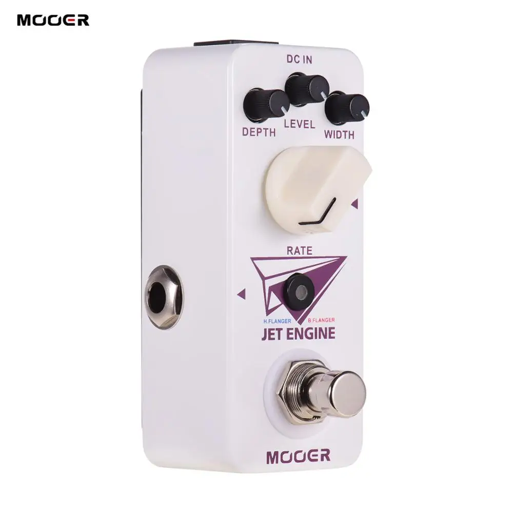 

MOOER Jet Engine Digital multi-frequency Flanger Two different Flanger modes Tap Tempo functionality White