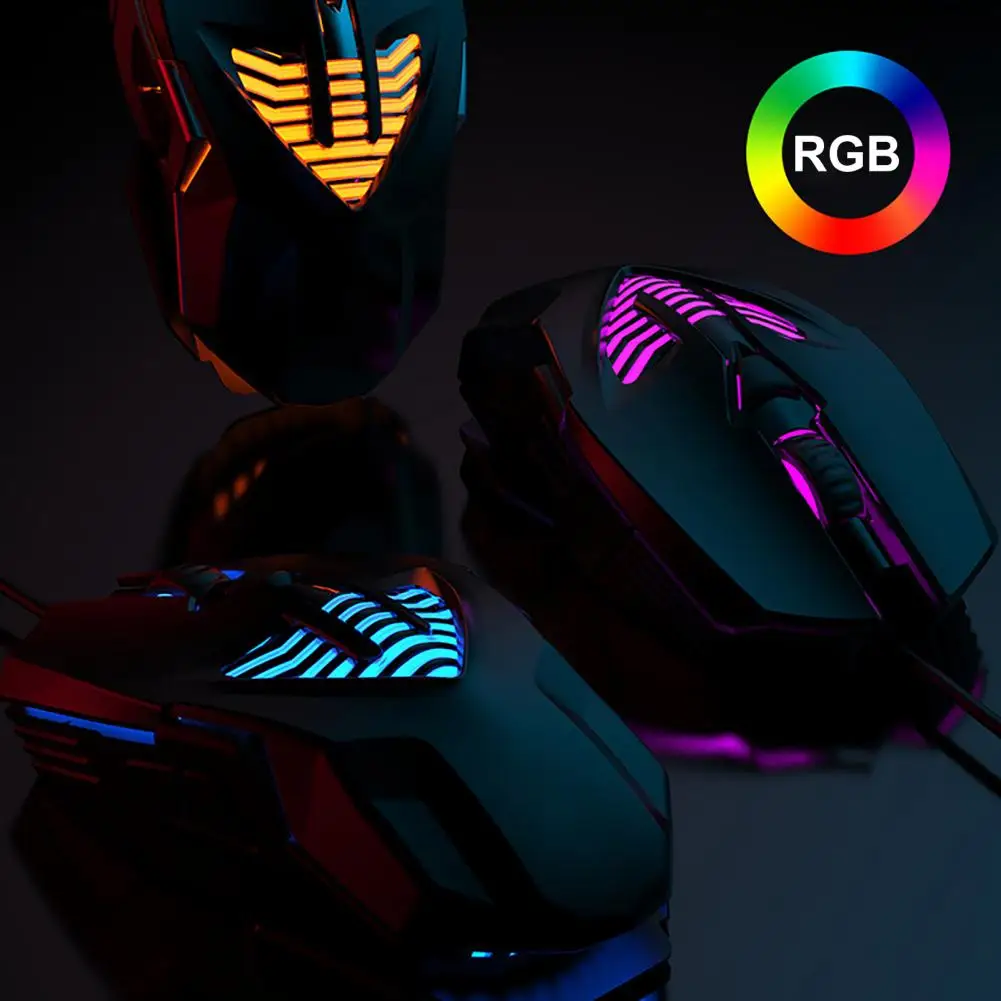 Мышь Механическая Q1 Проводная с RGB светильник кой 3600DPI USB | Компьютеры и офис