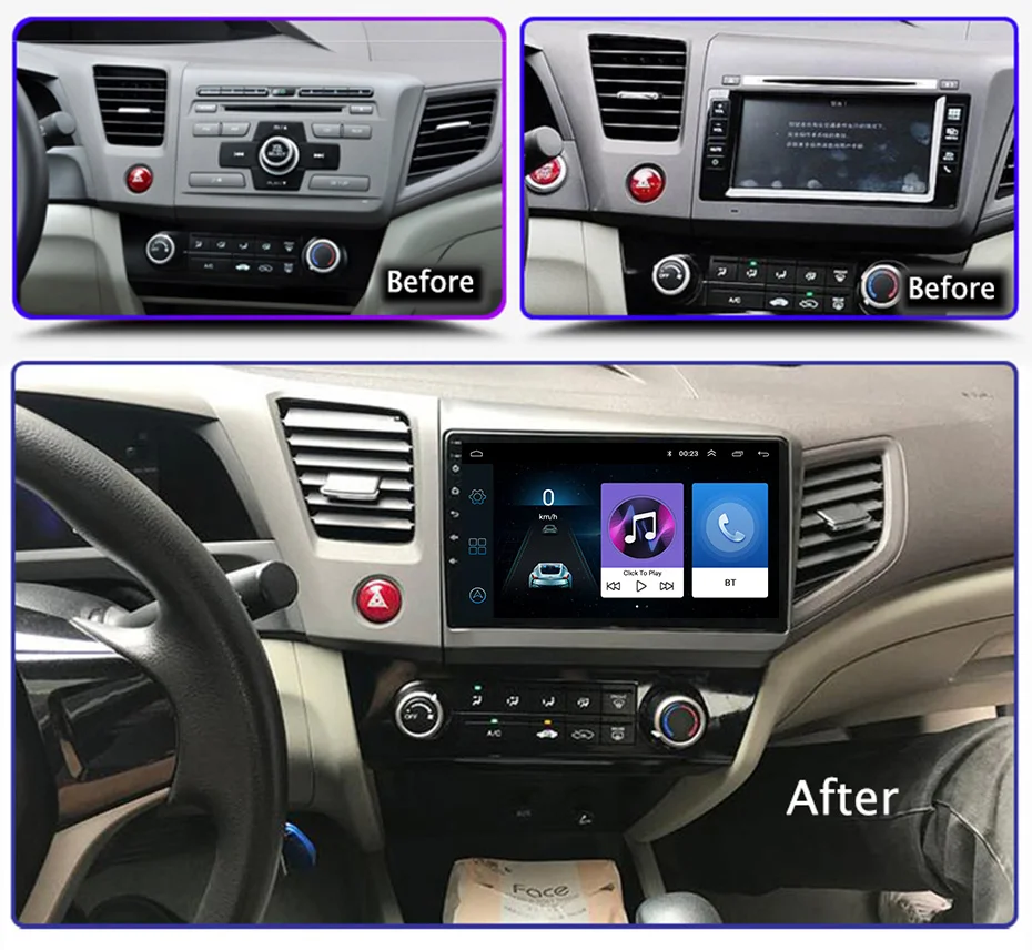 9 дюймовый 2.5D IPS закаленный HD мультисенсорный экран Android 8 1 NAVI для Honda civic 2012-2015 с