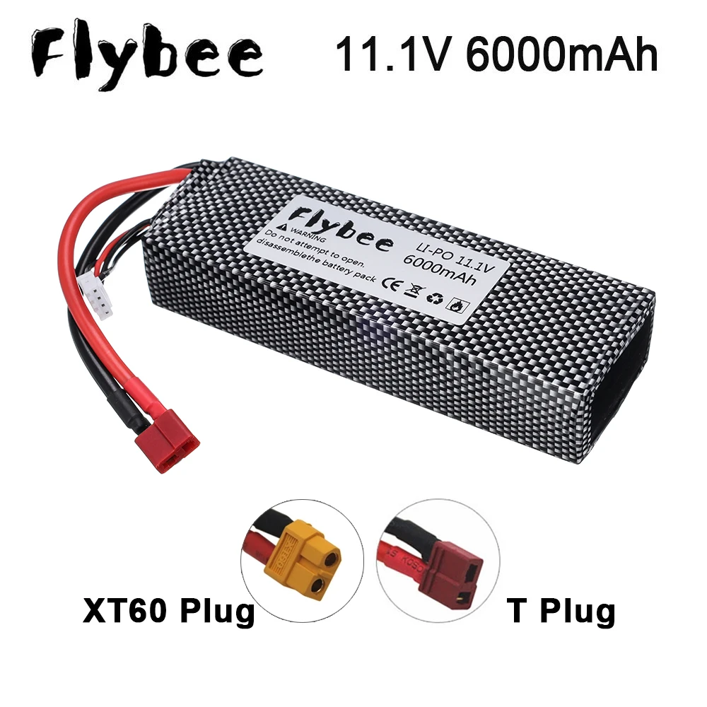 

2 шт. высокое Мощность 11,1 v 6000 мА/ч, 40C Lipo Аккумуляторы для дрона с дистанционным управлением лодка Quodcopter запасные Запчасти 3s 6000maH 11,1 v батареи T/...