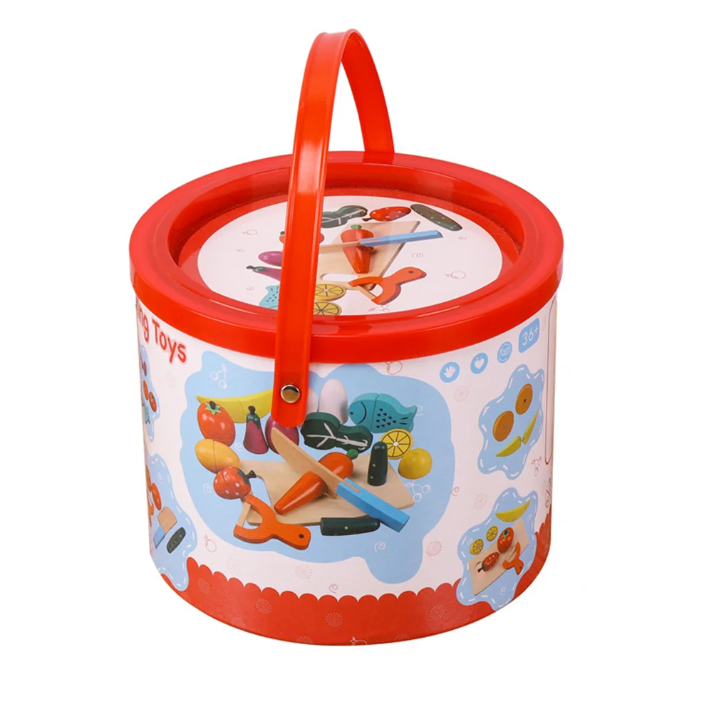 

1 Set Safe Wooden Food Cutting Kids Educational Safe Cognition