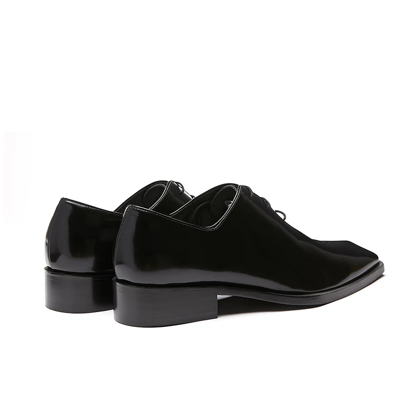 Мужские деловые туфли из натуральной кожи на шнуровке с квадратным носком | Обувь