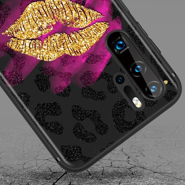 

Pink Sexy Lip Love Heart For Huawei P40 P30 P20 P10 P9 P8 Lite E 5G 2017 2019 Pro Plus Phone Case