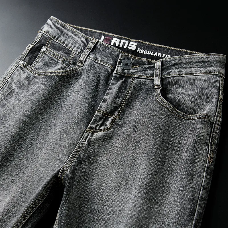 2020 Новое поступление высококачественные хлопковые прямые эластичные джинсы