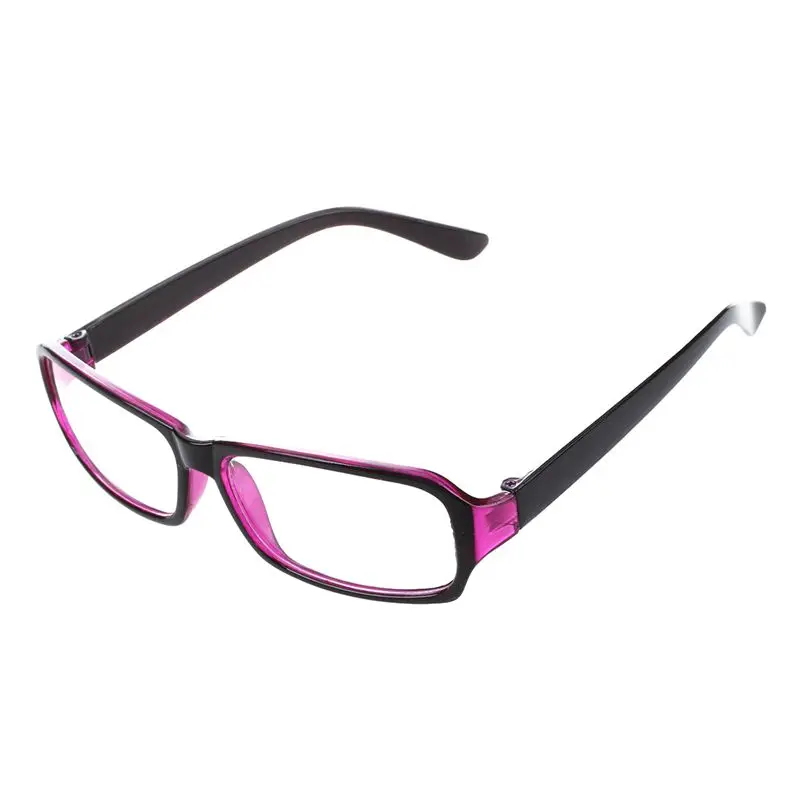 

Plastic Full Rim Frame Clear Lens Glasses Spectacles Black Purple for Women Man