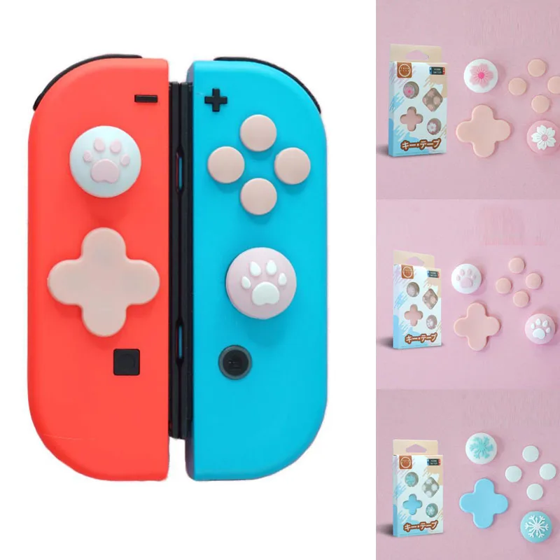 

D-pad Move Direction Key Cross ABXY X Button Sticker Joystick Thumb Stick Grip Cap Cover For Nintendo Switch Joy-con Skin Case