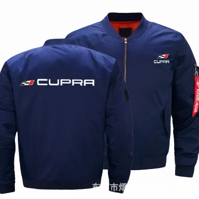 

New Autumn Winter Flying Cupra Logo Men and Women Jacket Coat Warm Windproof Casual Zip Baseball Jacket