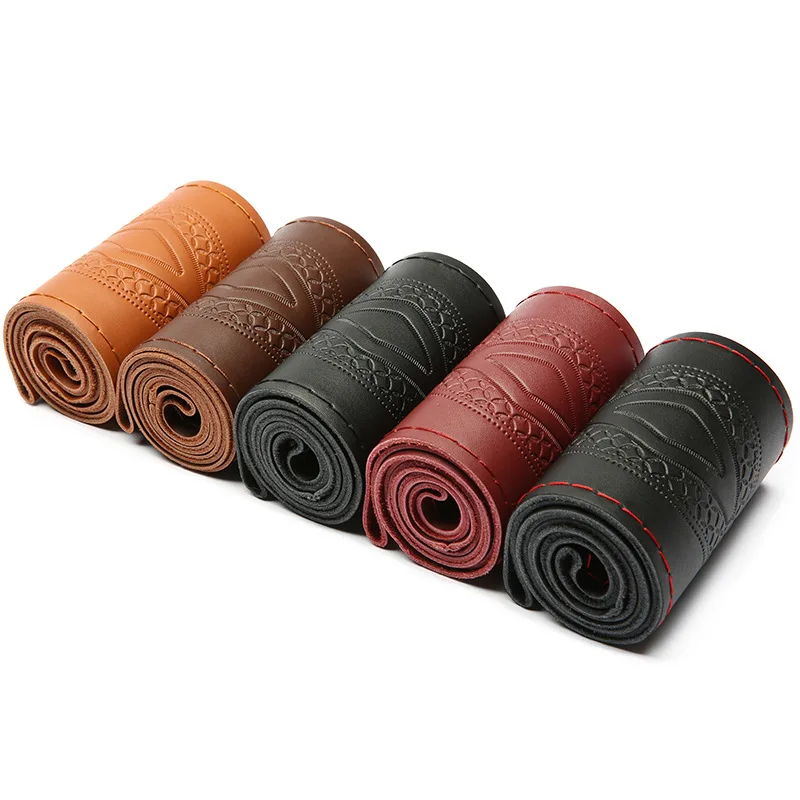 Универсальный нескользящий чехол на руль 38 см рулевого колеса автомобиля