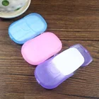 20 шт.коркорт. Одноразовая мыльная бумага многофункциональная дорожная ручная мойка аромат нарезанная бумага для очистки одноразовое мини-мыло в коробке