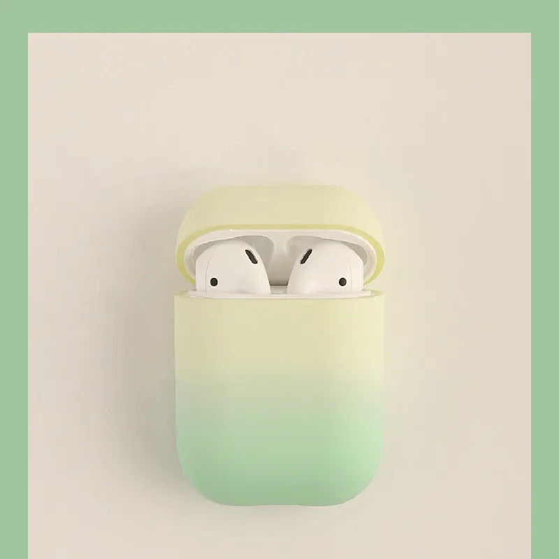Newest Cute Gradient Color Decorative Hard Shell Case for Apple Airpods 2 Accessories Bluetooth Earphone Protective Cover | Электроника