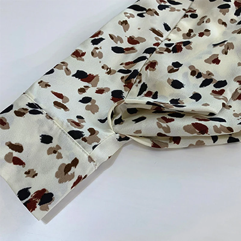 Свободная шифоновая майка женская рубашка с длинным рукавом большого размера