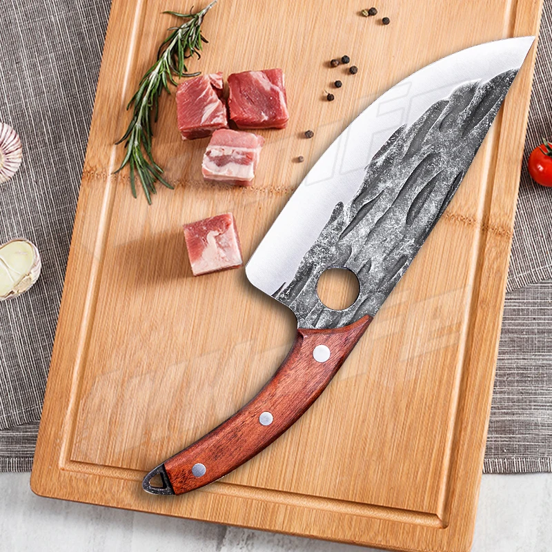 Кухонный нож из кованой нержавеющей стали мясника 7 5 дюйма в сербском стиле
