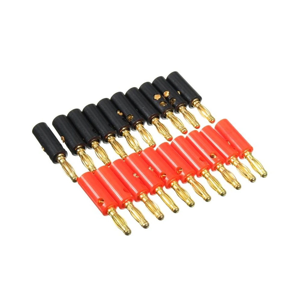 

20Pcs/Lot 4mm Gold Plated Speaker Banana Connector Horn Speakers Banana Plug Compatible With Up To 3mm Diameter Of Speaker Cable