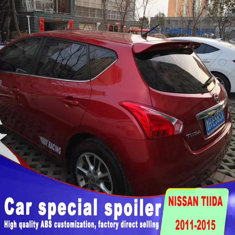 Новый стиль спойлер для 2011 2012 2013 2014 2015 nissan TIIDA профессиональная краска любой цвет