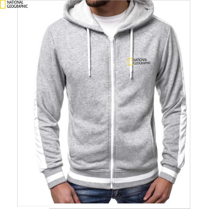 Худи с национальным географическим принтом Новинка весна-осень 2021 мужской