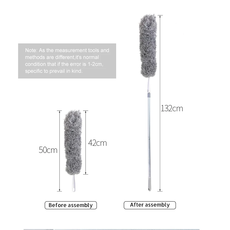 

Dust Brush Adjustable Stretch Lightweight Flexible Microfiber Cleaner Gap Dust Removal Dusters Household Cleaning Tools