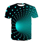 Мужская футболка с коротким рукавом, Повседневная футболка с круглым вырезом и 3D-принтом, лето 2021