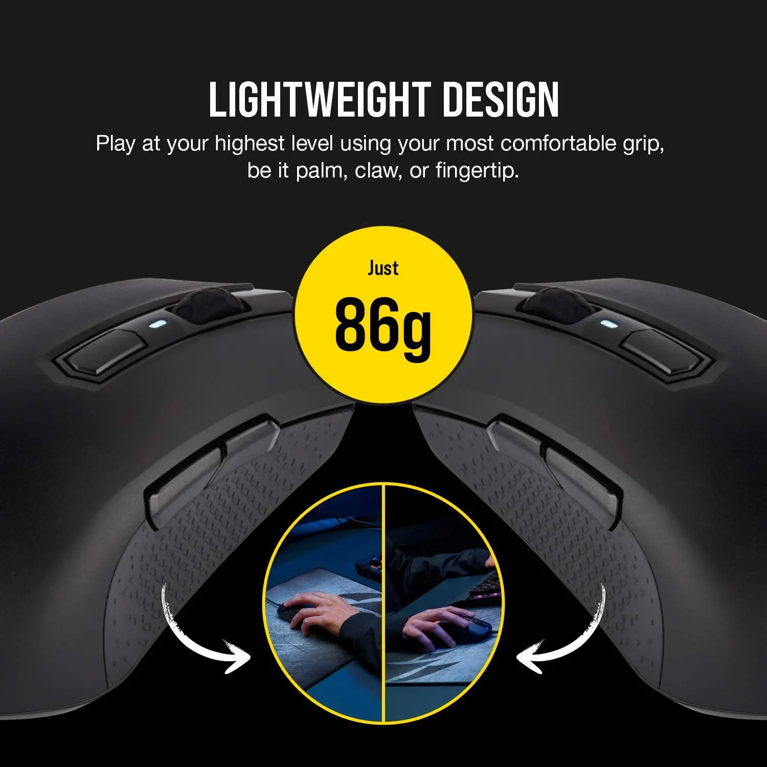 Игровая мышь CORSAIR M55 RGB PRO с несколькими ручками для обеих рук светодиод подсветкой