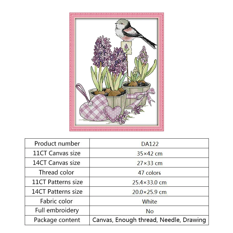 Набор для рукоделия из хлопковой Нитки &quotПтица на горшке&quot наборы вышивки