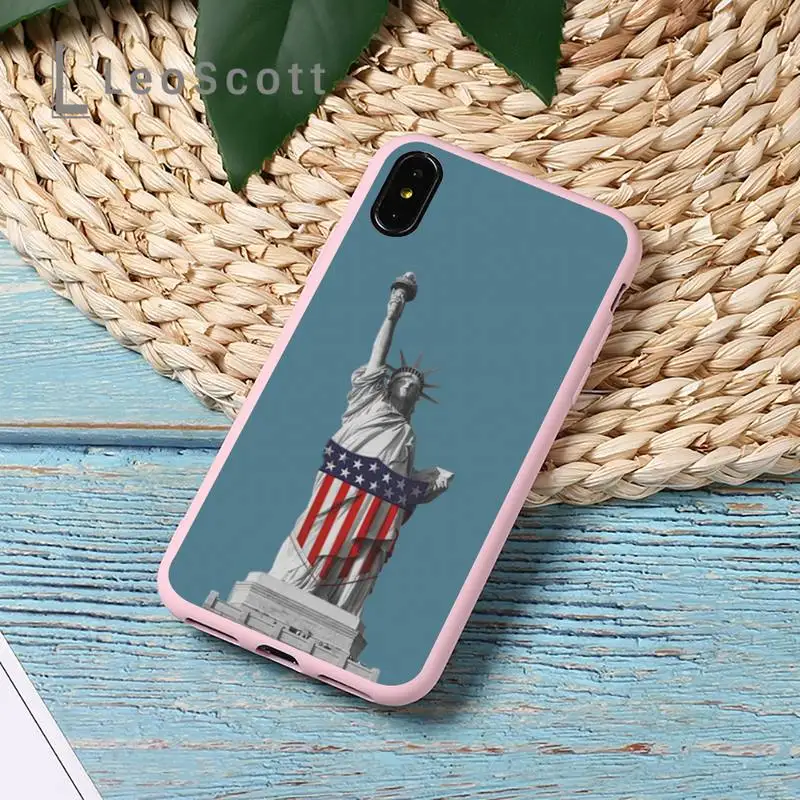 

fashion design America USA Flag Phone Case Candy Color for iPhone 11 12 mini pro XS MAX 8 7 6 6S Plus X 5S SE 2020 XR