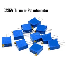 10PCS 3296W potentiometer precision adjustable resistance multi-turn trimming 1K 2K 5K 10K 100K 103 100R Trimmer Potentiometer