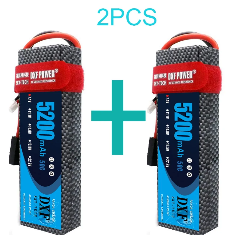 Аккумулятор DXF 7,4 V 22,2 V 6S 2S 5200mah 6000mAh 50C Burst 100C для радиоуправляемого автомобиля квадрокоптера вертолета самолета