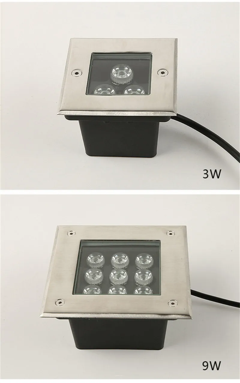 RGB подземный светильник уличный водонепроницаемый ландшафтный светодиодный