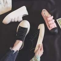 Velcro canvas shoes female han edition tide of new fund of 2021 autumn students running white shoe ins platform sandals Z01
