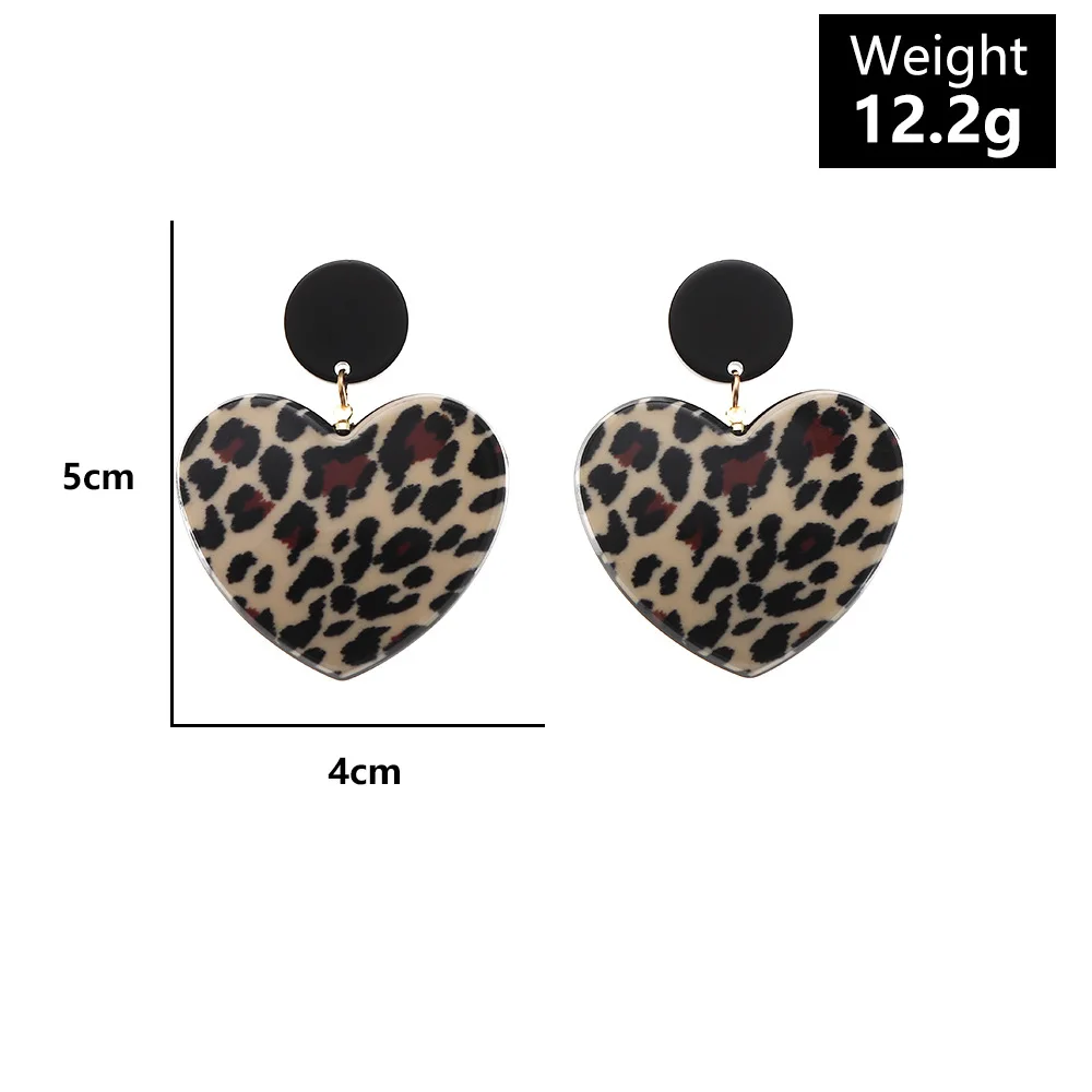 Модные Акриловые богемные серьги в стиле панк с леопардовым принтом для женщин
