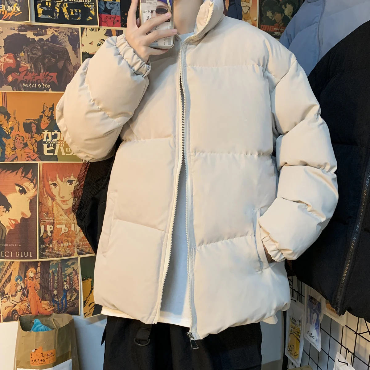 2021New Winter Jacket Men Parka Solid Color Male Casual Warm Parka Coat Man Streetwear Hip Hop Parka Couple Cotton Jackets