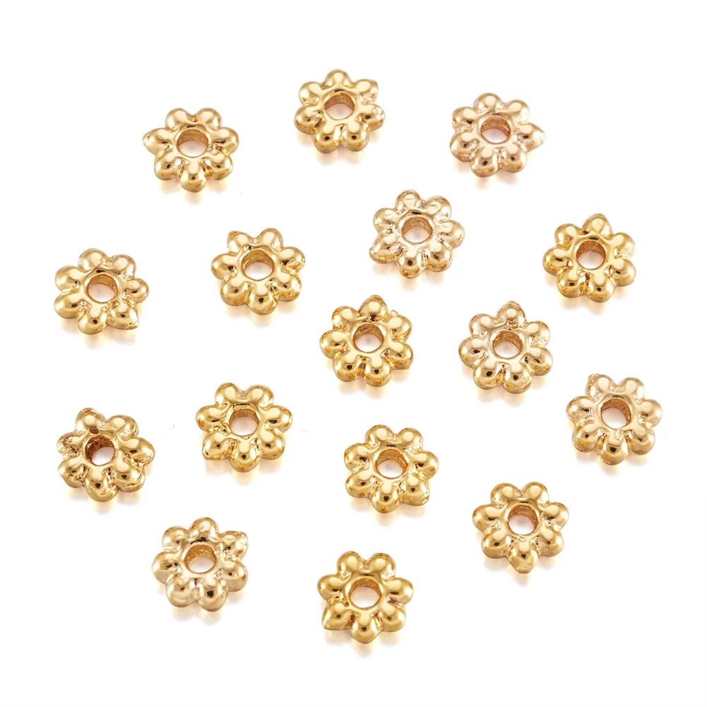 

20 шт., плоские металлические бусины, 5 мм