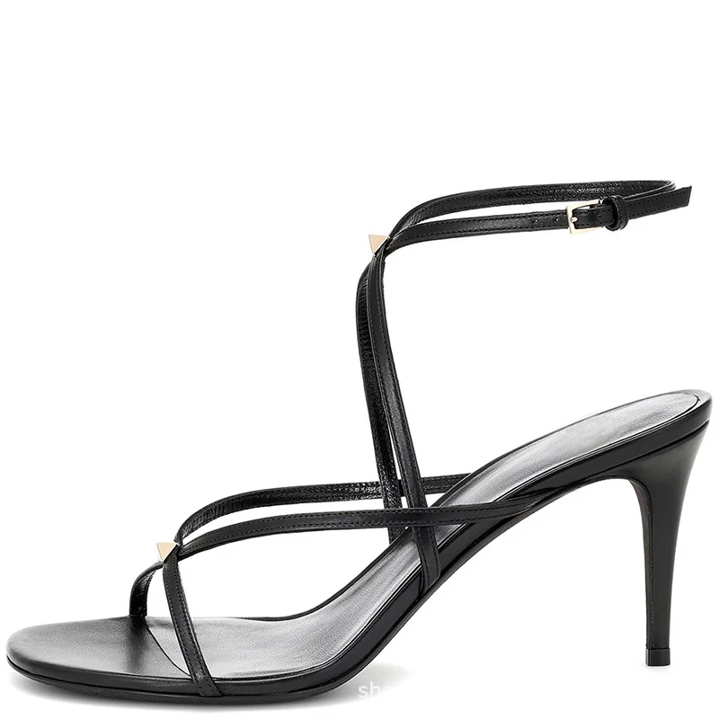 

2019 new fashion high heeled women's large open toe open heel sandals