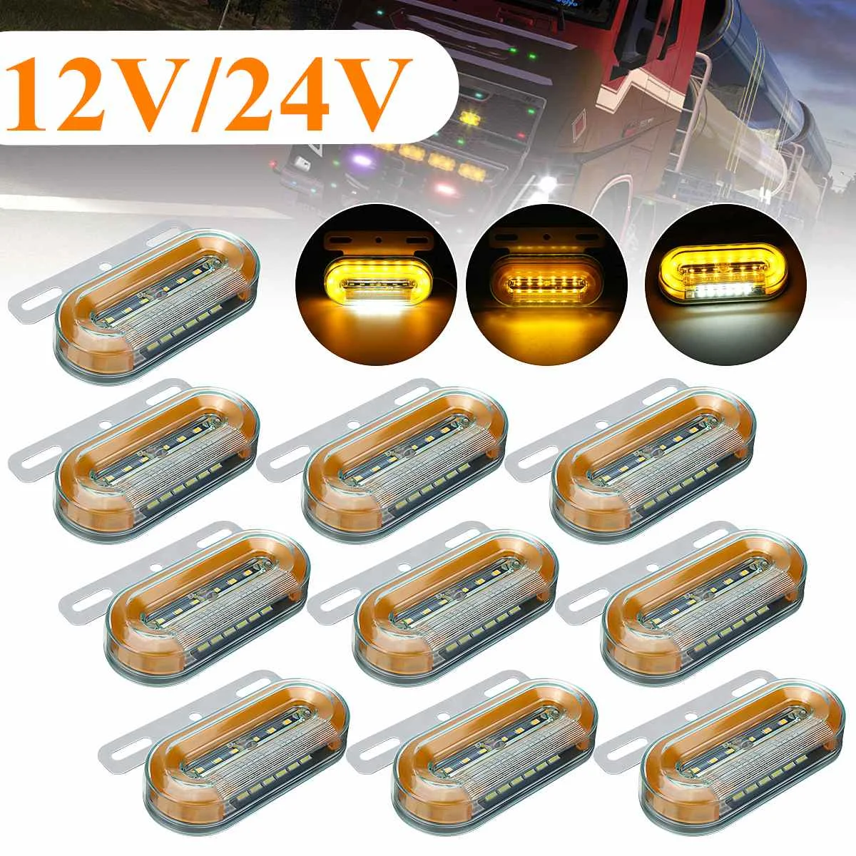 

Trailer Truck Side Marker Light External Lights Indicator Lamp Warning Tail Light Car Turn Signal Lamp Lorry 12V 24V Waterproof
