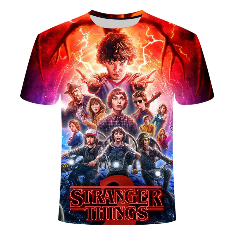 Футболка детская с 3D принтом очень странные дела|Мужские футболки| |