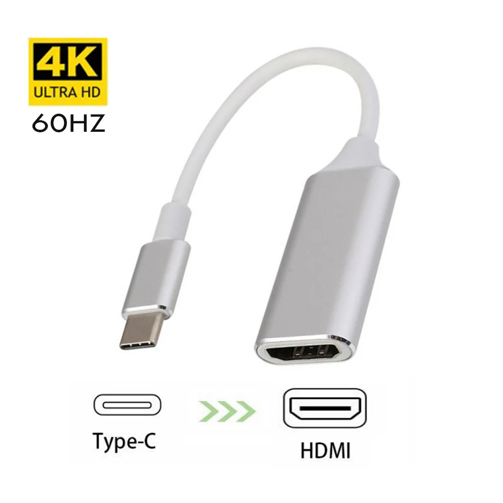USB C Type 3 1 к HDMI совместимый 4K 60Hz адаптер конвертер Папа мама совместимый|Кабели HDMI| |