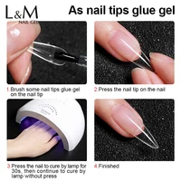 100 PCS  Nail Tips Glue Gel 15ml No Brand Widely Used Nail Gel Glue Base Coat Diamond Stick Glue